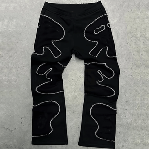 Conjunto Deportivo de 2 Piezas para Hombre, Sudadera con Capucha y Pantalones Deportivos, 100% Algodón, Invernal, con Parches de Logotipo Personalizados - Product Image 3