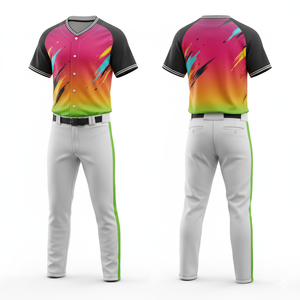 Uniforme de Béisbol Personalizado de Alta Calidad 2026, Malla Transpirable con Estampado Digital, Cuello en V, Ligero, Unisex, para Equipos Adultos, Venta al Por Mayor 100% - Product Image 4