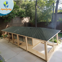 Sauna extérieur sur mesure de grande taille avec porte en verre, sauna traditionnel spacieux pour jardin, pour 4 à 8 personnes