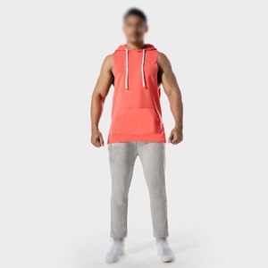 Nouvel arrivage de sweat à capuche sans manches de couleur unie respirant grande taille de musculation sweat à capuche de gym pour hommes avec logo personnalisé streetwear pour hommes - Product Image 4