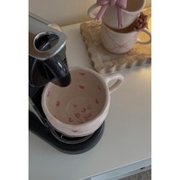 Magnifique tasse en céramique artisanale de 200 ml avec poignée – Cadeau esthétique mignon pour la fête des mères, compatible lave-vaisselle et micro-ondes, durable
