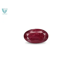 ทับทิมสีแดงธรรมชาติทรงเหลี่ยม (มานิก) 3.71 กะรัต - พลอยสังเคราะห์ - Product Image 1