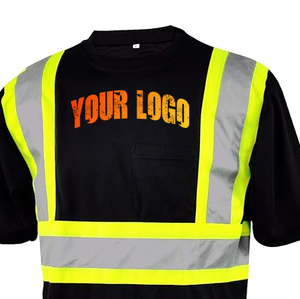 เสื้อเซฟตี้แขนสั้นสะท้อนแสงสำหรับใส่ทำงานฤดูหนาวเสื้อนิรภัยพิมพ์โลโก้สีทึบมองเห็นได้ชัดเจน - Product Image 2