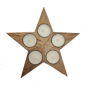 Pots à bougies en bois décoratifs de luxe Décorations de Noël Décor éclaircissant titulaire coeur design à sous votre budget - Product Image 5