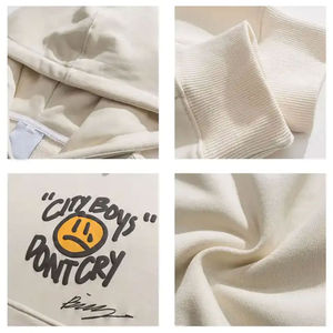 Sudadera con Capucha 100% Algodón con Estampado Puff 2025 para Hombre, Corte Regular, Estilo Urbano de Invierno, Transpirable, con Bolsillo, a Precio Económico - Product Image 6