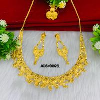 ALANKEET CREATIONS Nouveau collier classique en laiton plaqué or 24 carats avec pendentif fleur pour femme