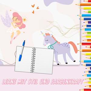Tapis de bureau style dessin animé avec fée magique et licorne - Product Image 5