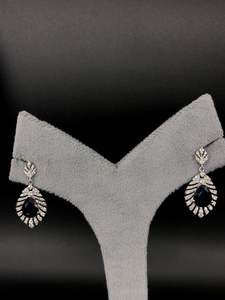 2024 nouveau 18K or blanc ensemble véritable diamant naturel rubis boucles d'oreilles pierres précieuses boucle d'oreille Collection pour les femmes - Product Image 5