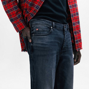 Pantalones vaqueros con estilo para hombre a bajo precio, ropa de calle para hombre, pantalones vaqueros rectos informales ajustados, pantalones vaqueros transpirables a la moda al por mayor para hombre - Product Image 5