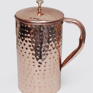 Pot à eau en cuivre pur king international, meilleure carafe à eau avec ensemble de classe, meilleure vente, tasse en cuivre, 100% - Product Image 1