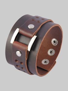 Pulsera de cuero multicapa retro punk Vintage para hombre, pulseras y brazaletes de cuerda trenzada hecha a mano para hombre - Product Image 2