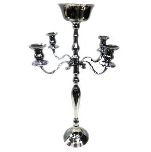 Top Selling Home Decorate 9 Arms Candelabra With High Quality Finishing Wedding Events Tabletop Silver Color Metal <b>Candle</b> Holder - Product Image 1
