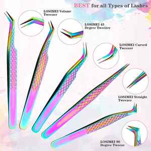 แหนบขนตาสแตนเลสสีโรสโกลด์พร้อมโลโก้ตามสั่งอุปกรณ์ต่อขนตาเครื่องมือรับประกัน2ปี - Product Image 5