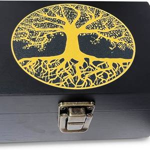 Artisanat couleur naturelle imprimé boîtes en bois écologique forme personnalisée signes muraux bois poli tenture murale cadeaux artisanat - Product Image 3