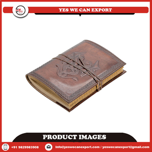 Hot Sale Indian Manufacturer White Leather Journal Antique Deckle Edge Paper Vintage Leather Journal With <b>Lock</b> Closure for Sale - Product Image 2