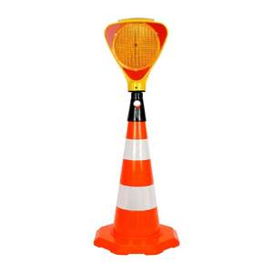 Ensemble de 5 cônes de signalisation en PVC de 52 cm, doublement réfléchissants, légers, pour la gestion du trafic - Product Image 6