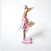 Figurine de canard en bambou faite à la main, art moderne écologique, Art déco, décoration de table de luxe, artisanat décoratif unique, décoration de maison personnalisée