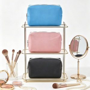 Pochette de maquillage en néoprène imperméable, personnalisable, avec fermeture éclair, pour voyage et rangement de produits de toilette - Product Image 2