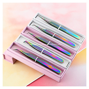 Pinzas para Extensión de Pestañas con Punta de Fibra 45, Nueva Tendencia °   75 °   90 °   Pinzas de Aislamiento para Extensiones de Pestañas, Pinzas de Acero Inoxidable - Product Image 1