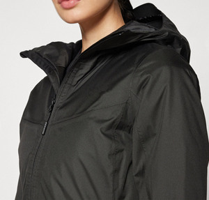 Veste Softshell isolée Quest pour femmes noires pleine longueur Prix d'usine Manches complètes et vestes d'extérieur coupe-vent pour la course à pied - Product Image 5