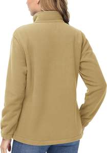 2024 Chaqueta ligera de lana Polar con cremallera para mujer, algodón transpirable con estampado, bolsillos prácticos de talla grande para invierno - Product Image 2