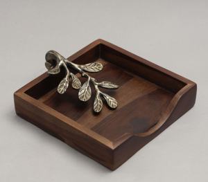 Soporte de pañuelos Gingko, caja de servilletas decorativa, dispensador de pañuelos de mesa moderno, accesorios de baño para oficina en casa - Product Image 5