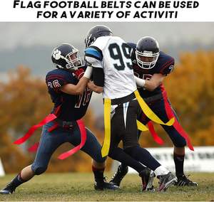 Nuoxin Hot Sale High Quality Trained <b>10</b> Man Flag Football Belts <b>10</b> Player Adjustable Flag Football Set <b>for</b> Sports Teams Training - Product Image 3