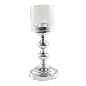 Grand support de pilier de bougie en aluminium et en verre pour mariage et maison support de bougie à longue tige multicolore décoratif - Product Image 4