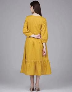 Robe indienne élégante en coton faite à la main, robe de soirée à la mode pour femme, tenue d'été pour mariée, cadeau personnalisé, robe en solde - Product Image 3