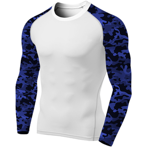 Por encargo sublimado manga larga Camo Brazilian Jiu Jitsu hombres Rashguards venta al por mayor tasa transpirable personalización OEM2025 - Product Image 4