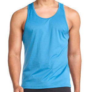 Prix de gros Logo personnalisé imprimé 100% coton débardeur pour hommes Fitness musculation Singlet Gym débardeurs pour hommes - Product Image 4