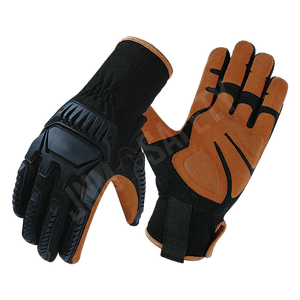 ถุงมือนิรภัยหนังสังเคราะห์ทนแรงกระแทกผ้าสแปนเด็กซ์ระบายอากาศป้องกันการสั่นสะเทือน - Product Image 3