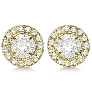 Clous d'oreilles vintage en forme de fleur plaqués or jaune 14 carats et or rose 18 carats avec diamants taille ronde (0,22 ct) - Product Image 5
