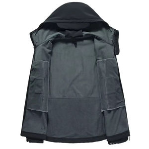 แจ็คเก็ต2025ีฮู้ดแขนยาวของผู้ชายเสื้อฮู้ดปกตั้งมีฮู้ดปลอกนิ่มระบายอากาศได้ดีสำหรับฤดูหนาว - Product Image 3