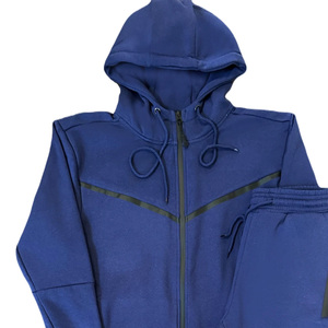 ชุดวอร์ม2ชิ้นสำหรับวิ่งผ้าฟลีซให้ความอบอุ่นสำหรับผู้ชายชุดเซตเสื้อตัวบนและล่าง - Product Image 5