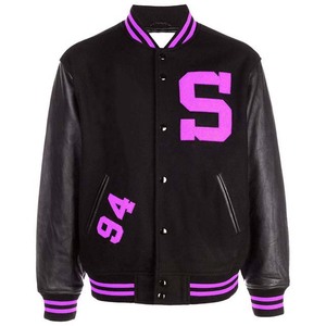 Veste de sport universitaire de grande taille avec logo personnalisé pour hommes, en coton de haute qualité, élégante veste de baseball pour équipe scolaire - Product Image 1