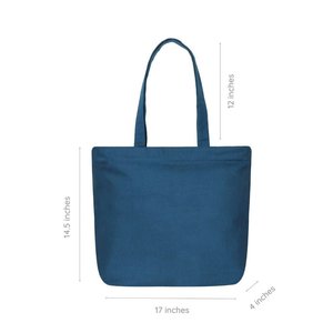Large Zipper Tote Bag <b>Abstract</b> Bloom Decoration Lightweight Cotton Polyester Embroidery Portable Reusable for Daily Use Winter - Product Image 2