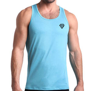 Débardeur confortable de musculation musculaire sans manches pour hommes de couleur unie - Product Image 1