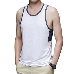 OEM Logo personnalisé Débardeurs sans manches pour hommes Sports Gym Workout Haute qualité Séchage rapide Respirant Grande taille Débardeurs à col rond - Product Image 4