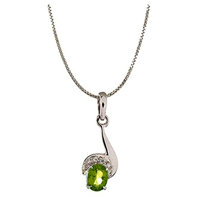2024 pendentif de bijoux de créateur le plus vendu en argent sterling pur 925 avec péridot et diamant bijoux de mariage OEM à bas prix - Product Image 2