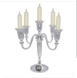 Portavelas decorativo de metal chapado en plata, soporte decorativo hecho a mano para portavelas, la mejor fabricación a precio al por mayor - Product Image 2