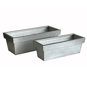 Maceta de diseño de lujo de forma ovalada galvanizada para interiores/exteriores, maceta de plata galvanizada para jardín - Product Image 4