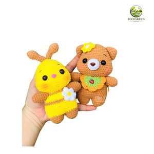 ตุ๊กตาสัตว์ถักโครเชต์แฮนด์เมดขายส่ง ของเล่นถักนุ่มนิ่ม รับทำโลโก้ตามสั่ง ของขวัญ OEM ของตกแต่งห้องเด็ก จัดหาสินค้า B2B - Product Image 3