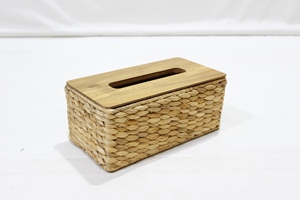 Caja de Pañuelos de Bambú Tejido Clásico y Duradero Artex Dong Thap con Tapa - Product Image 3