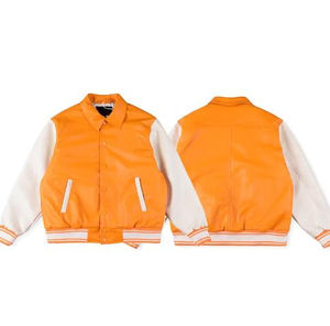 Chaqueta universitaria de béisbol con bordado de chenilla y letras personalizadas al por mayor OEM, chaqueta universitaria teñida con hilo, chaqueta universitaria - Product Image 1