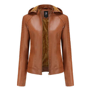 Chaqueta Acolchada Estampada de Cuero Genuino para Mujer de Alta Calidad, Estilo Clásico, Suave, Personalizada OEM, Ropa Exterior Informal de Moda - Product Image 3