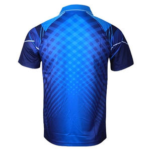 Camiseta deportiva con estampado transpirable y cuello levantado de algodón y poliéster para hombre, Polo de trabajo de manga corta personalizado de verano al por mayor - Product Image 2