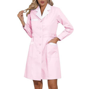 เสื้อโค้ทสำหรับโรงพยาบาลผ้าใยสังเคราะห์สีขาวแบบใช้แล้วทิ้งเสื้อโค้ทแลปเพื่อความปลอดภัยในห้องปฏิบัติการทางการแพทย์ - Product Image 6