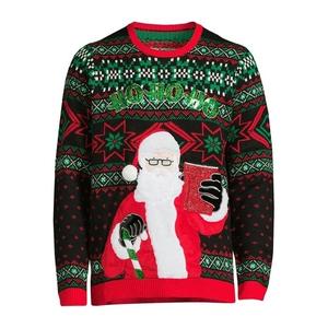 Pull de Noël moche unisexe grande taille pour femmes saison d'hiver OEM fabricant adulte vente en gros en nylon/acrylique logo avant - Product Image 4