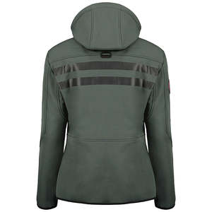 Chaqueta Softshell de lujo para mujer, a prueba de viento, con cremallera, venta al por mayor, transpirable, ajuste relajado, chaqueta para exteriores con logotipo personalizado - Product Image 3